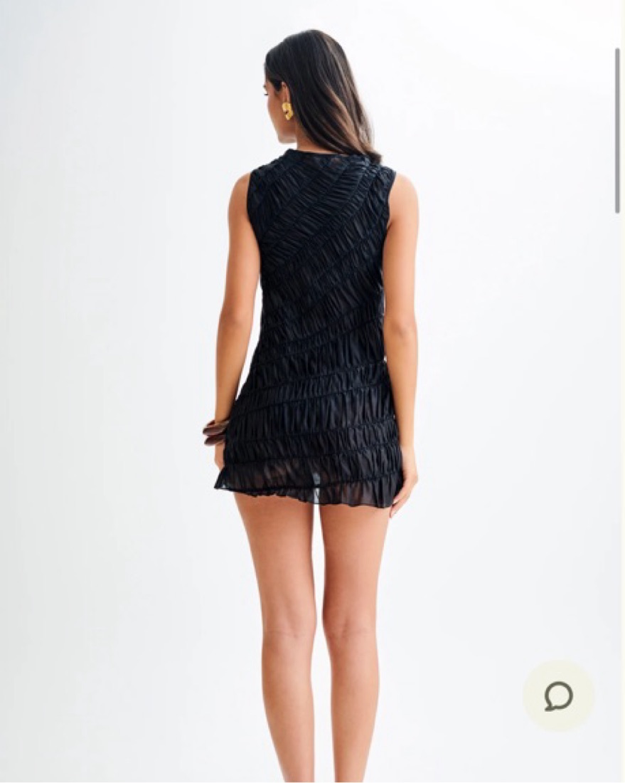 Adella gathered Mini Dress by Meshki - Pickle