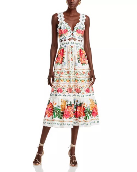knee length dresses for ladies Garden Midi Dress ~ Pink Luxe Satin – Show Me Your Mumu main image 1
