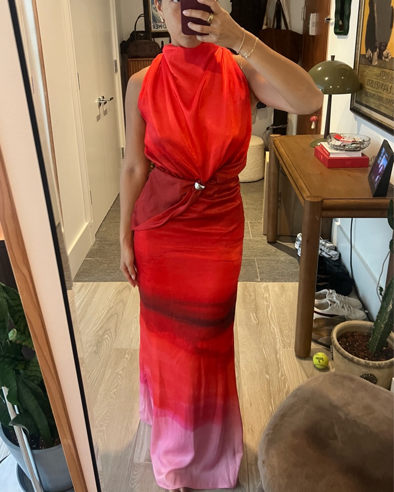 strapless open back dress Radiance Ombre Strapless Maxi Dress Medium