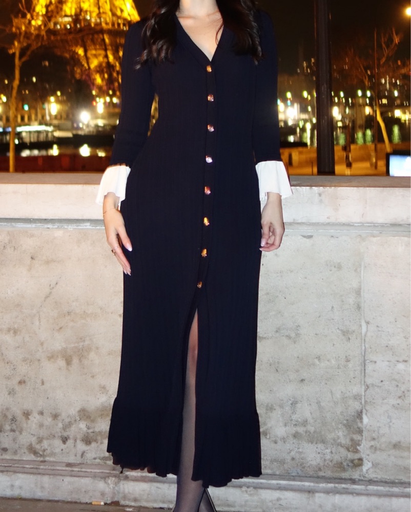 knee length dresses for ladies GISELLE CREPE MIDI DRESS main image 1