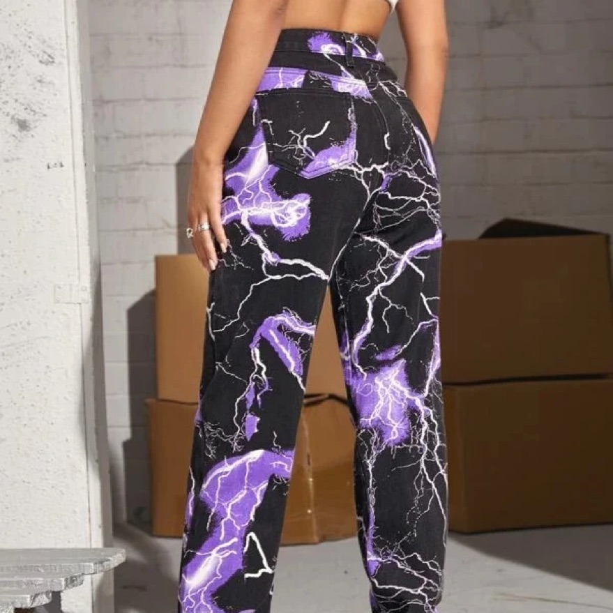 Jaded London Purple Lightning Pants - Image 1