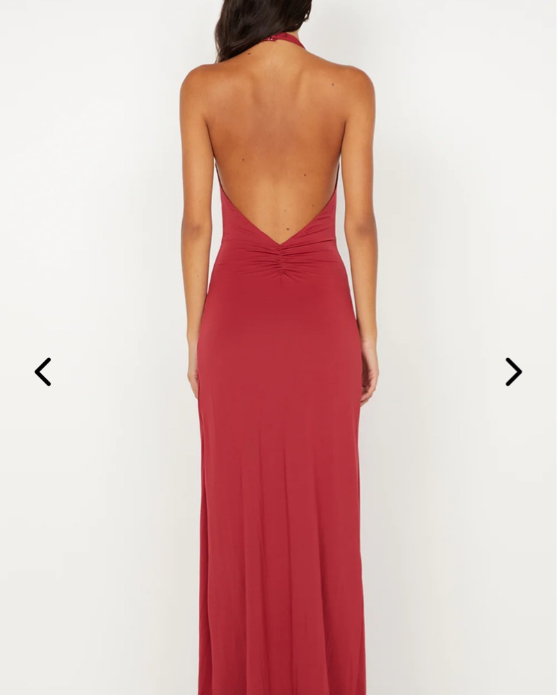 chinese dress ladies ZIVA PLUNGE TIE MAXI DRESS