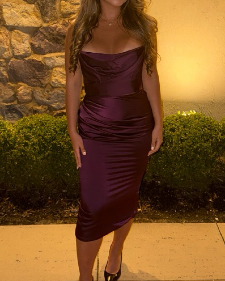 strapless open back dress HOUSE OF CB MINI ELINDA DRESS main image 1