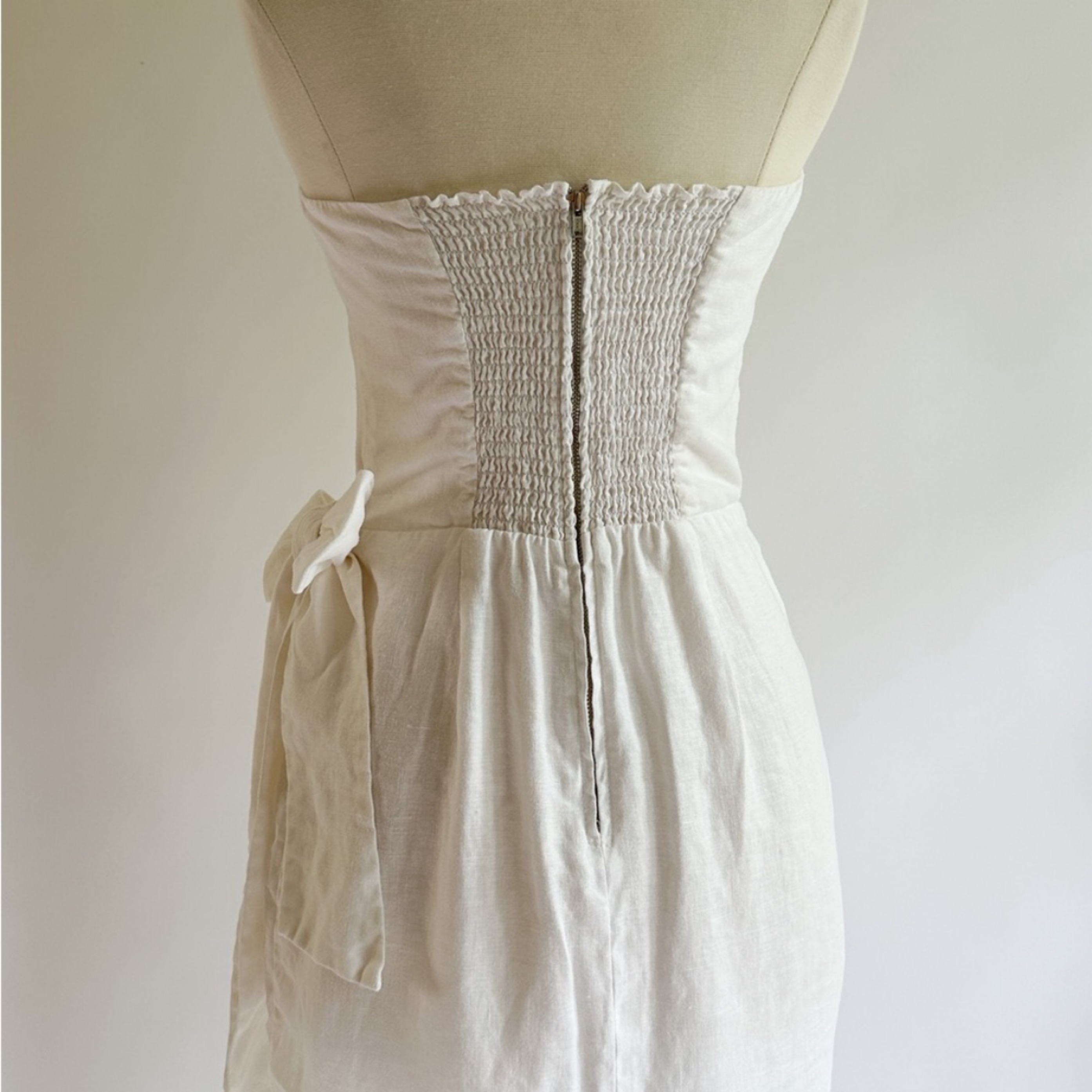 Reformation Strapless Linen Wrap Dress by Reformation - Pickle