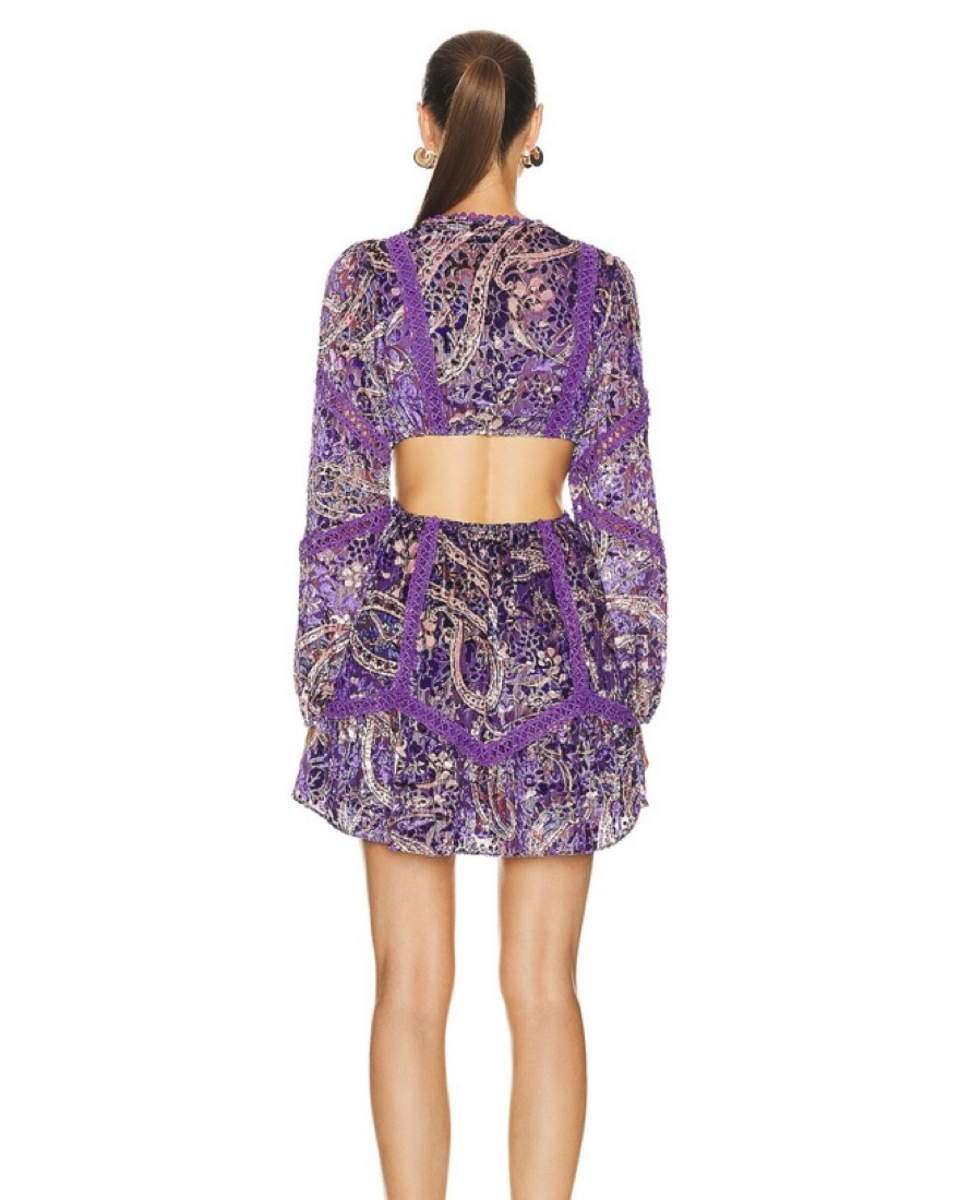 Hemant & Nandita Cut Out Mini Dress by Hemant & Nandita - Pickle