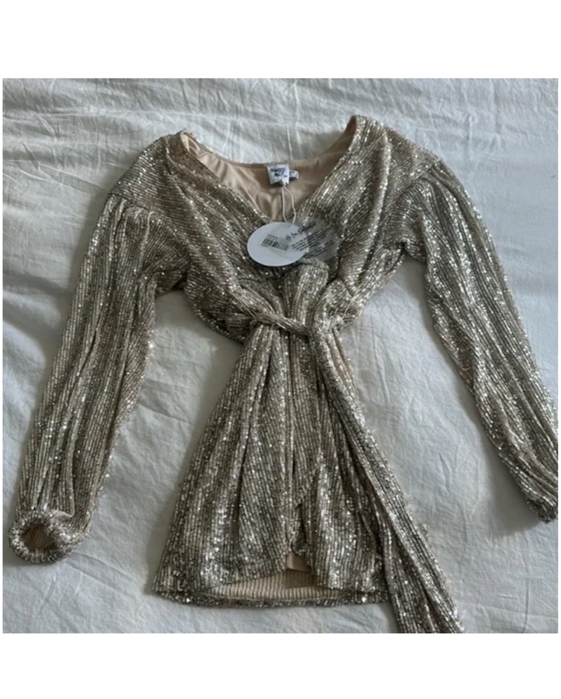 green emerald velvet dress Mischa Embellished Sweetheart-Neck Mini Dress in Gold