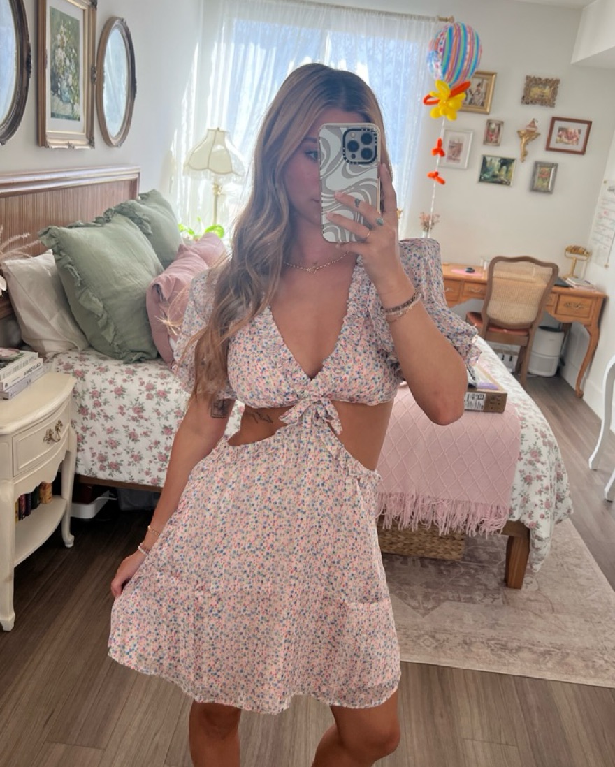 For Love and Lemons Phoebe Mini Dress by For Love & Lemons - Pickle