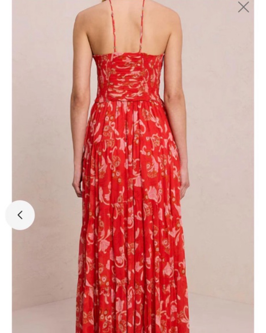 chinese dress ladies The Annalise Maxi Dress in Rose Floral by Pink Desert main image 0