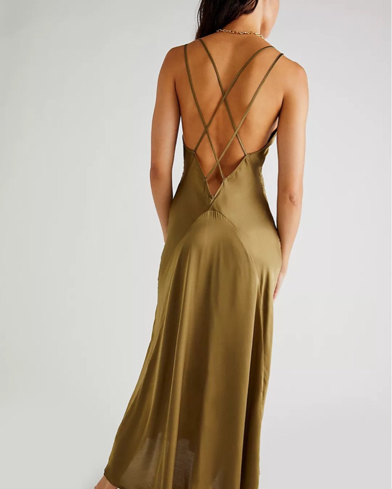 Midi Lace Slip Dress by Revolve - Pickle