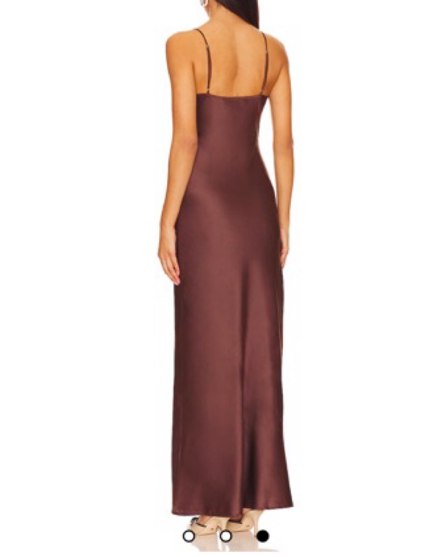 revolve brown satin dress Brown Velvet Dress - Bridesmaid Dress