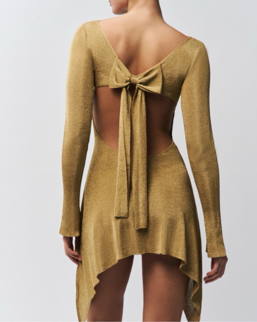 slim fit dress slacks Guizio Lina Midi Dress Honey Butter / M