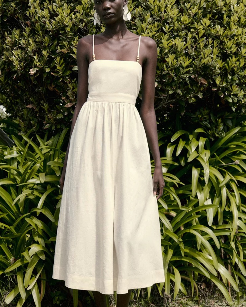 Zara Ivory Midi Dress by Zara - Pickle