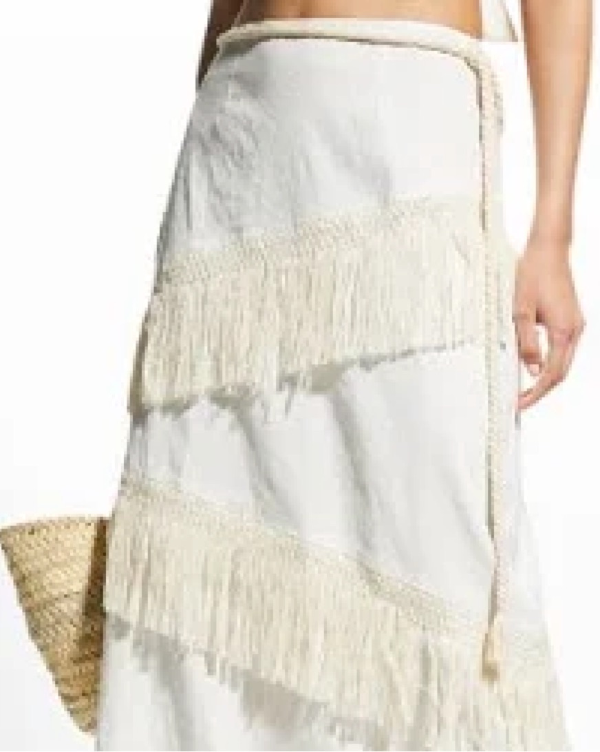 Weworewhat White Fringe Skirt - m - Image 2