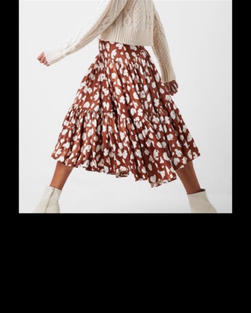 French Connection Aimee Tiered Midi Skir - Image 2