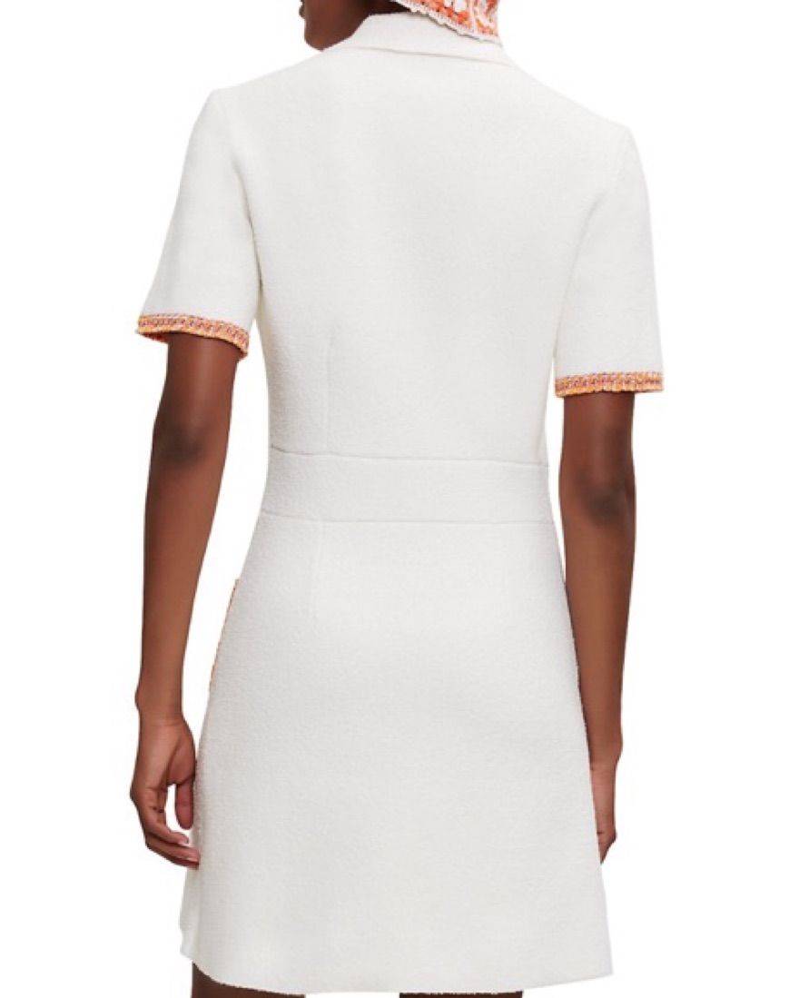 strapless open back dress NWT Maje Pale Orange Pleated Day Dress – RetroriginalCo