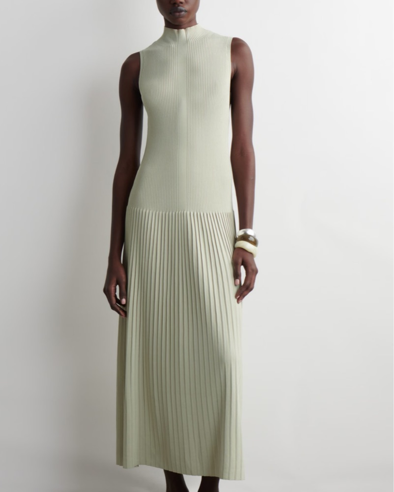 strapless open back dress Wave Tank Dress Chiffon Brown / Small