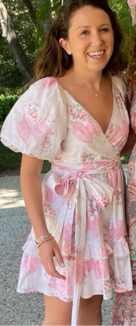 LoveShackFancy Pink Bow Dress - Image 1