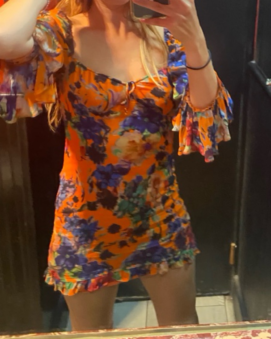 Rat & Boa Orange Mini Dress - Image 5