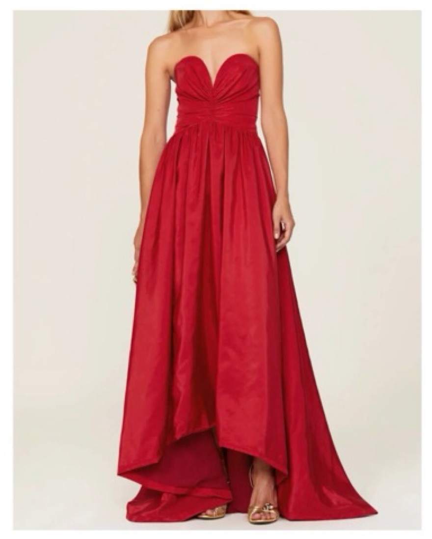 Monique Lhuillier Strapless Taffeta  - Image 1