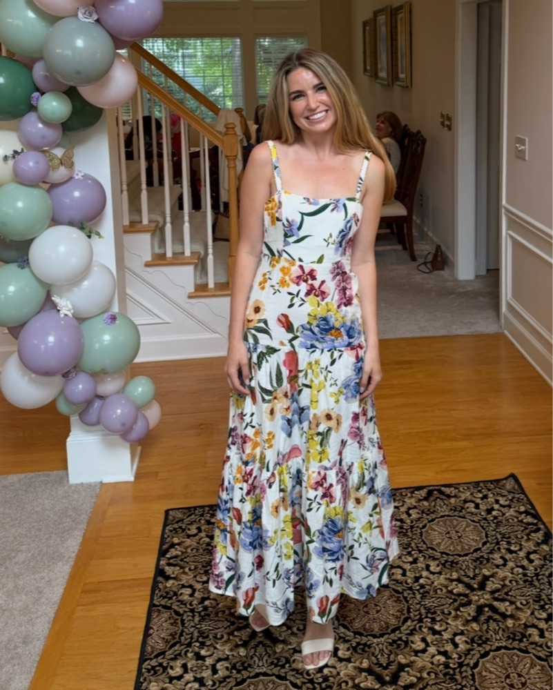 Farm Rio Off-White Greek Garden Maxi - Image 4