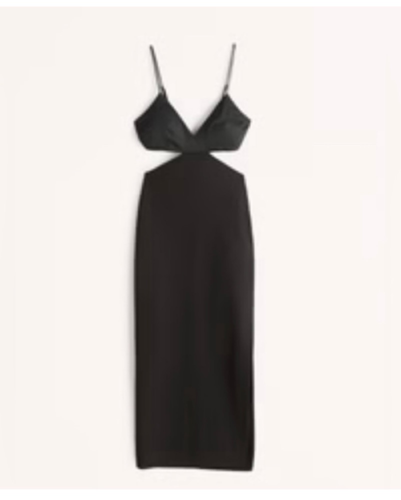 black semi formal midi dress Berylove Women Black Semi-Formal Dress Sheath Midi Dress with Cap Sleeves, Black / US6