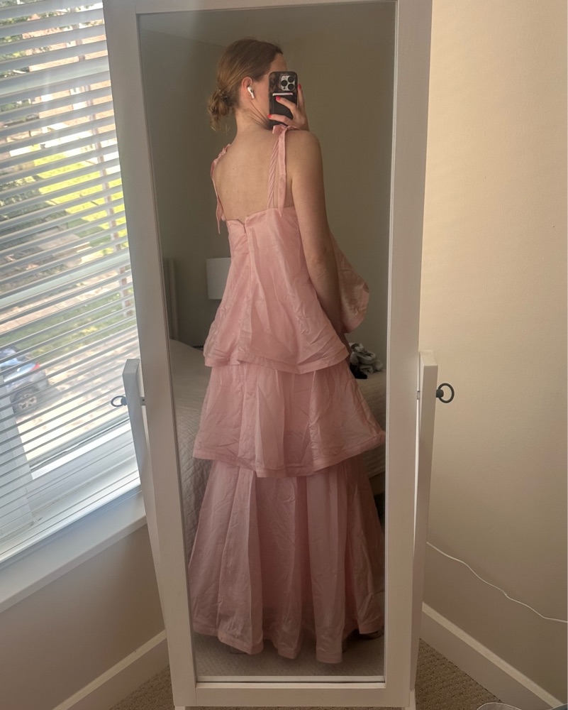 chinese dress ladies Tilly Tiered Maxi Dress in Pale Blue