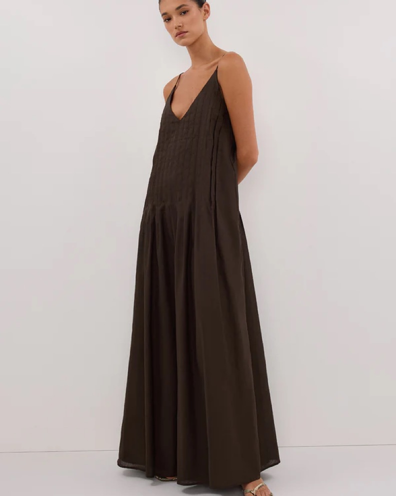 knee length dresses for ladies FINAL SALE Birdie Linen Shoulder Tie in Cornsilk Yellow main image 0