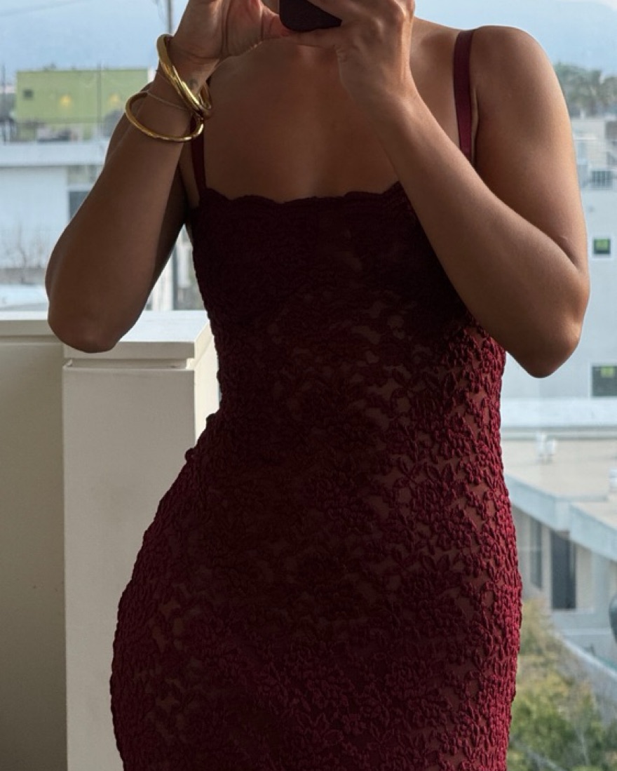 Arcina Ori Dress In Wine - Image 6