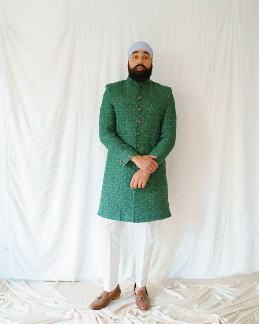 Nasir Sherwani (Green) Size Xl - Image 1