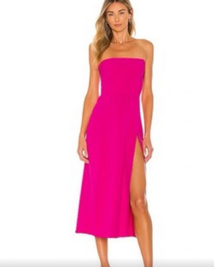Amanda Uprichard Mandy Dress hot pink - Image 1
