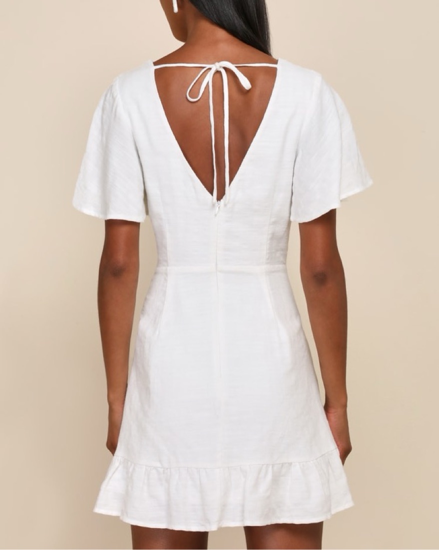 sachin and babi light blue dress Lulus White Mini Dress by Lulus