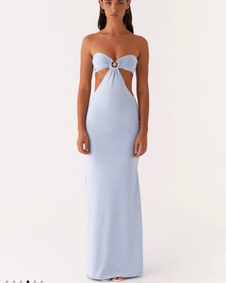 peppermayo blue strapless dress Carmel Maxi Dress