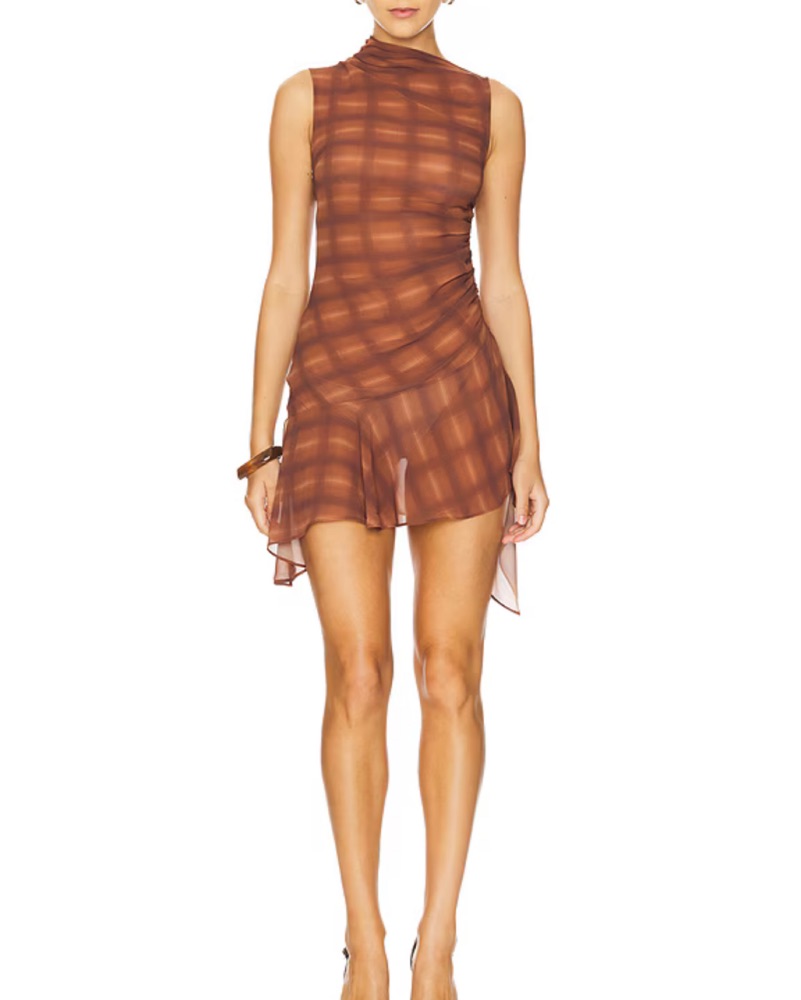 fall mini dress Fall Frenzy Satin Mini Dress main image 0