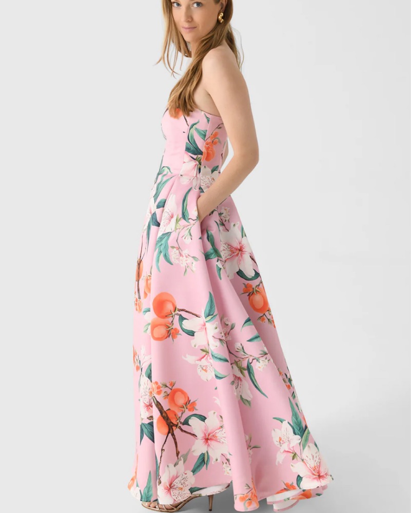 chinese dress ladies Nora Bustier Maxi Dress