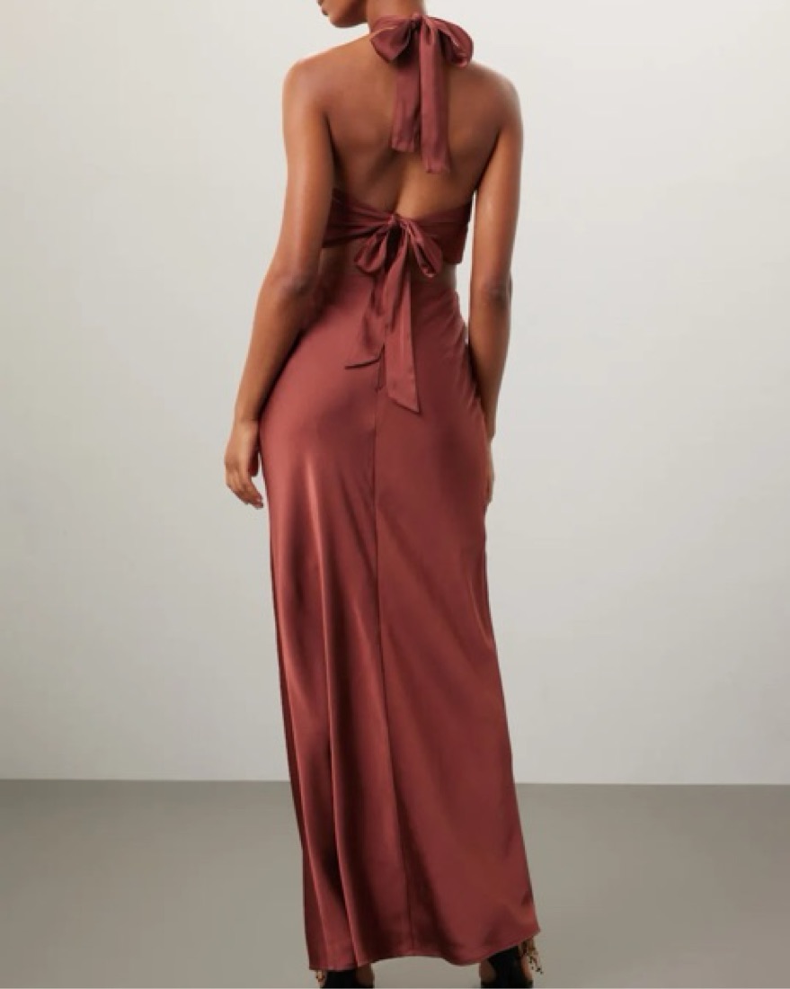 open lace back dress MINKPINK Ara High Neck Midi Dress – Ale Collective main image 0