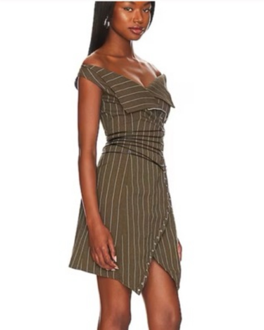 green emerald velvet dress Miaou - Nora Dress - Olive main image 0