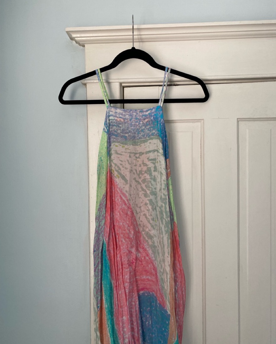 Anthro Lilka Watercolor Trapeze Dress - Image 4