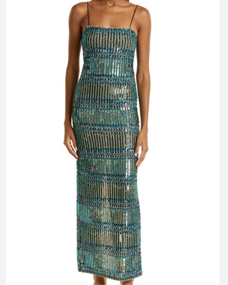 fifi sequin dress alice + olivia Fifi Sequin Midi Dress