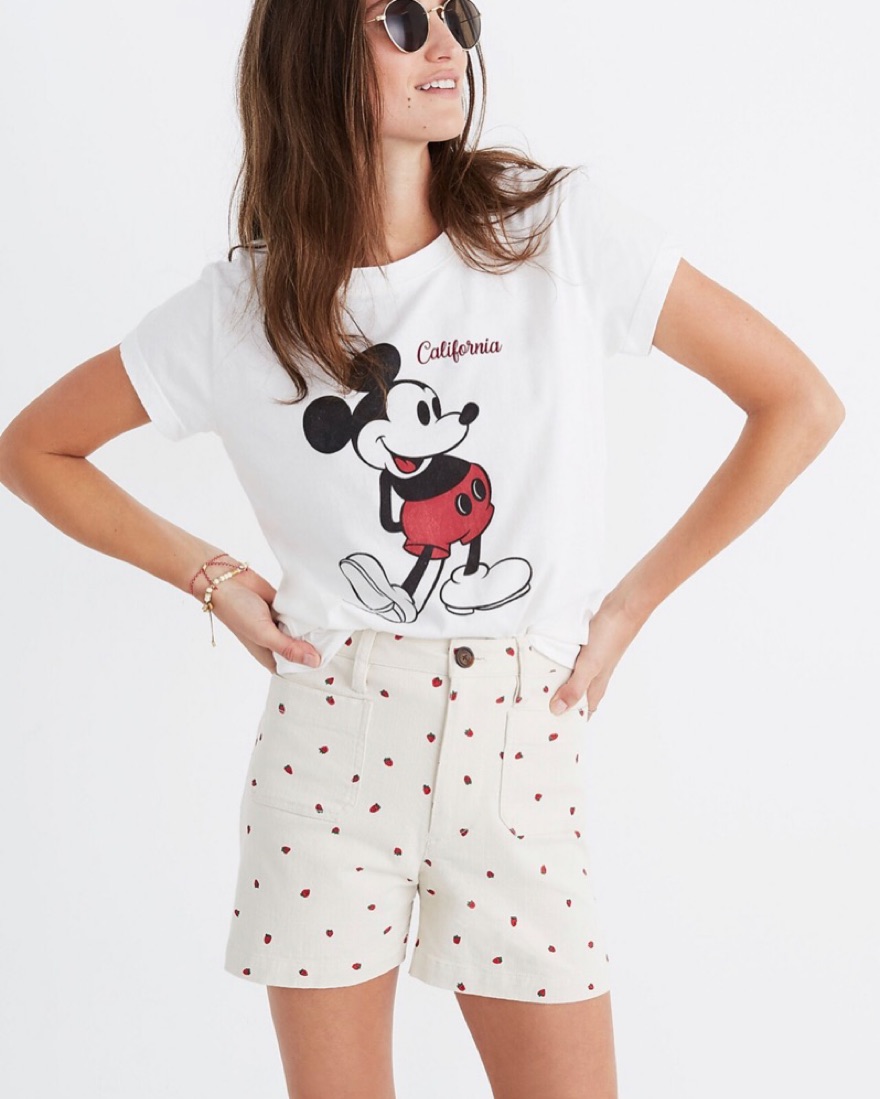 Madewell high-waisted strawberry shorts - Image 3