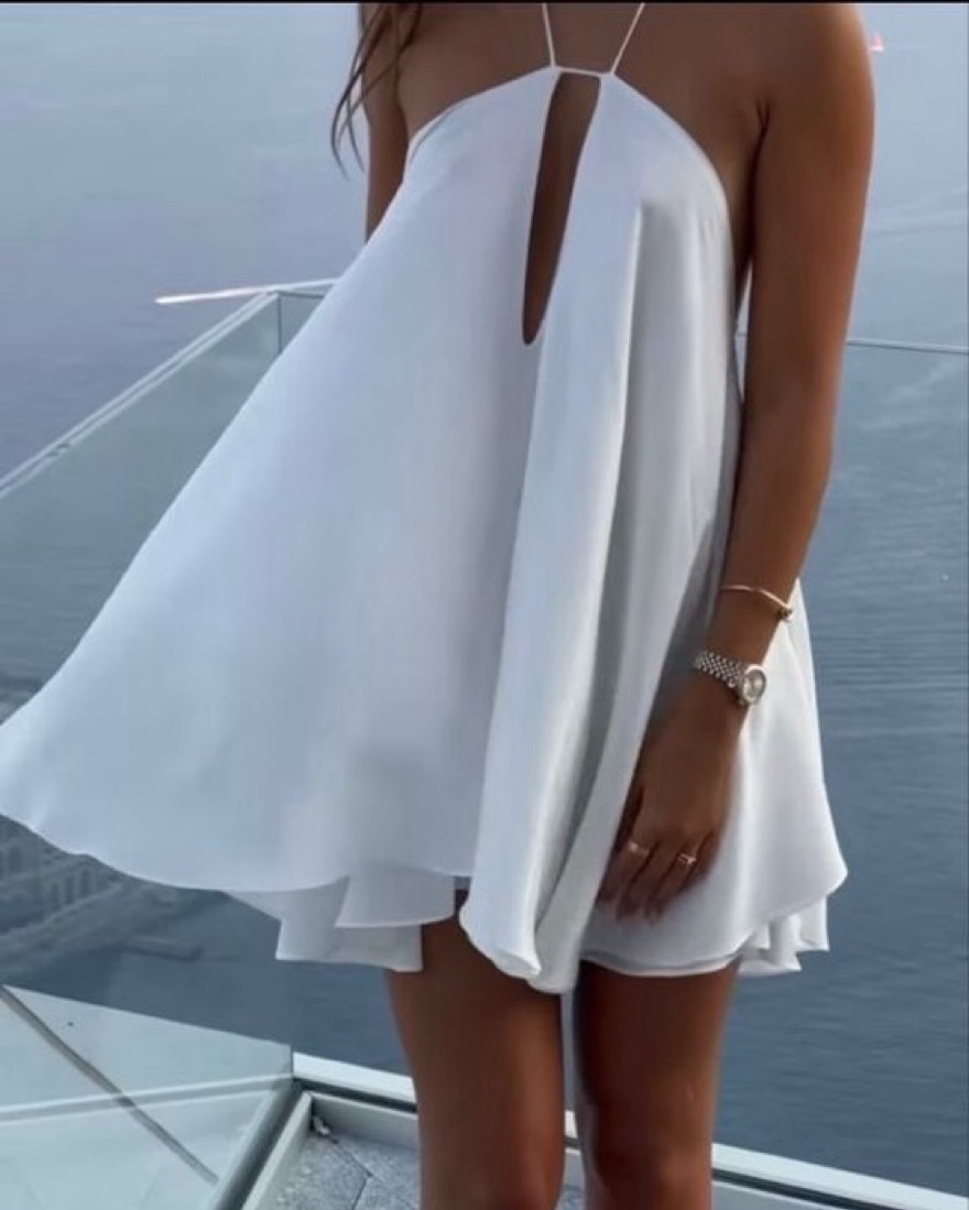 Attire The Studio Babydoll Dress White - Image 5