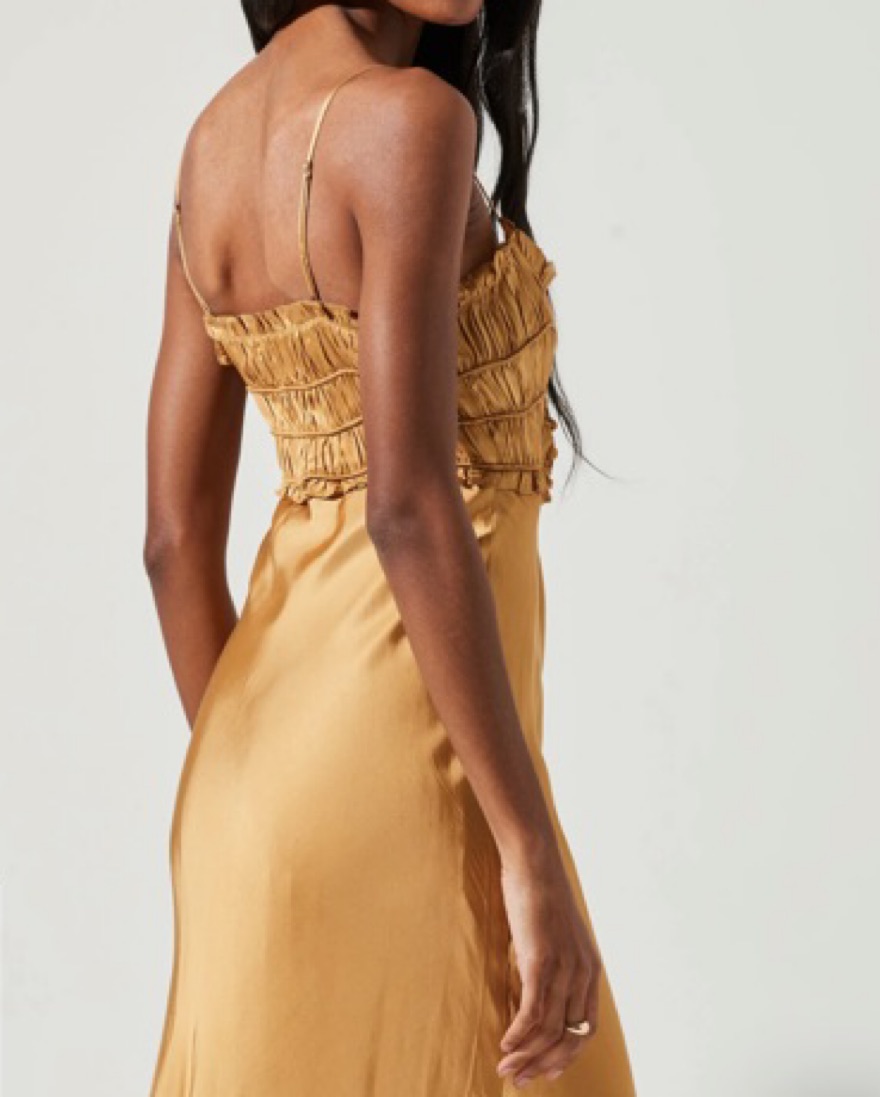 Astr The Label Zola Smocked Midi Dress  - Image 3