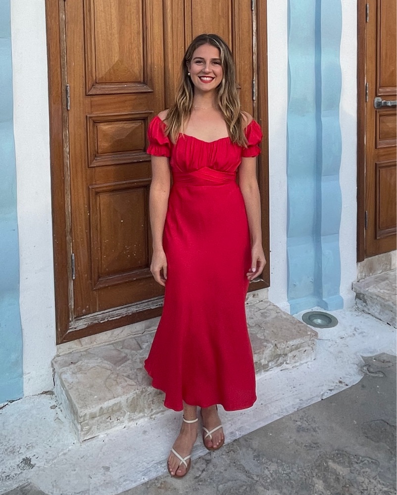 Red Off The Shoulder Dress by Petal and Pup - Pickle