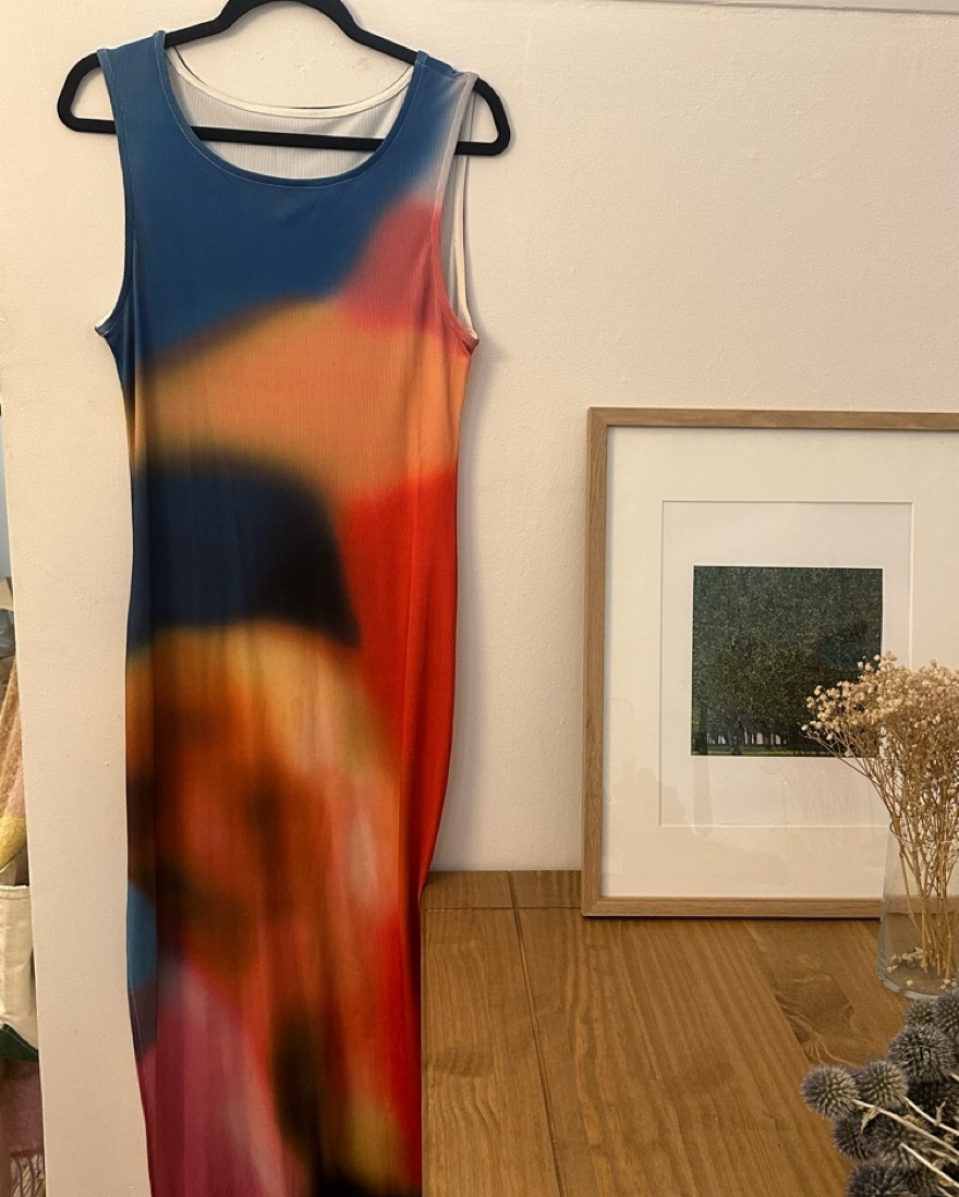 knee length dresses for ladies Loewe Anagram Brown Cotton Maxi Dress