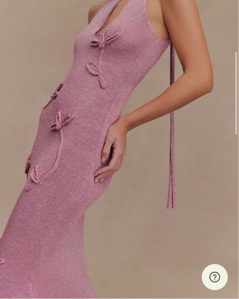 strapless open back dress Iris Long Sleeve Satin Maxi Dress / Soft Pink | Meshki