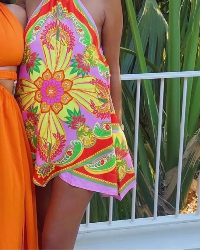 Farm Rio Pink Scarf Mini Dress - Image 2