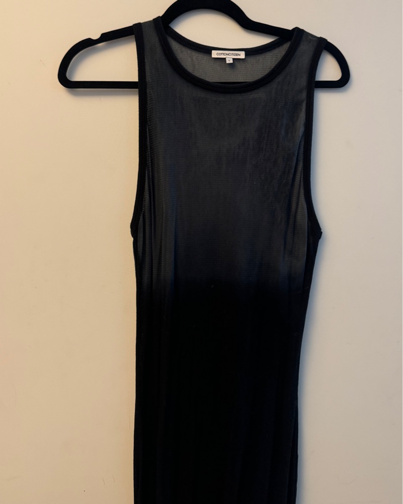 chinese dress ladies Women's Nari Tank in Silver Black Ombre by Yfb