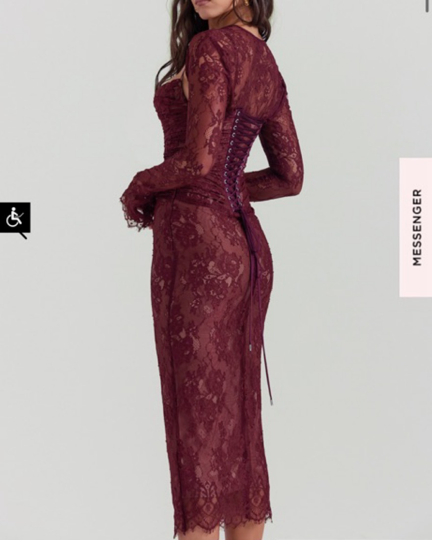 chinese dress ladies Mildred Lace Midi Dress – Gina Bacconi main image 1