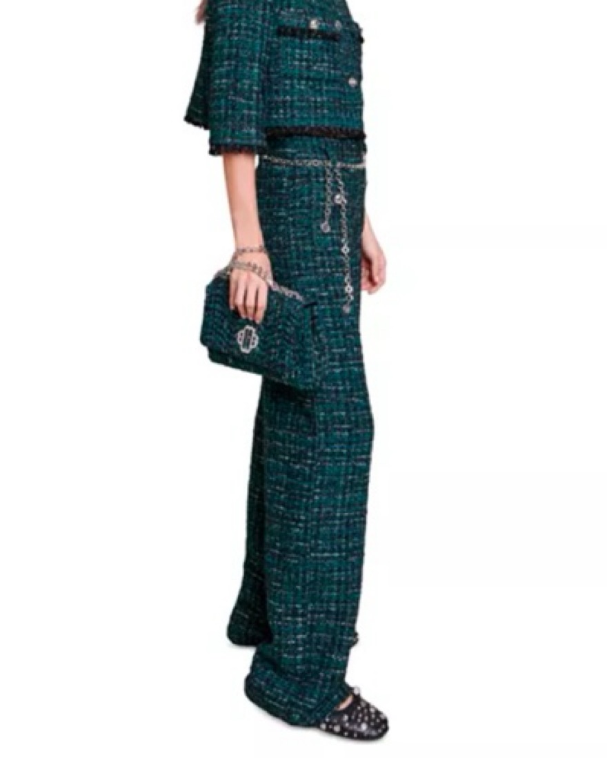 Maje Wideleg Tweed Pants - Image 4