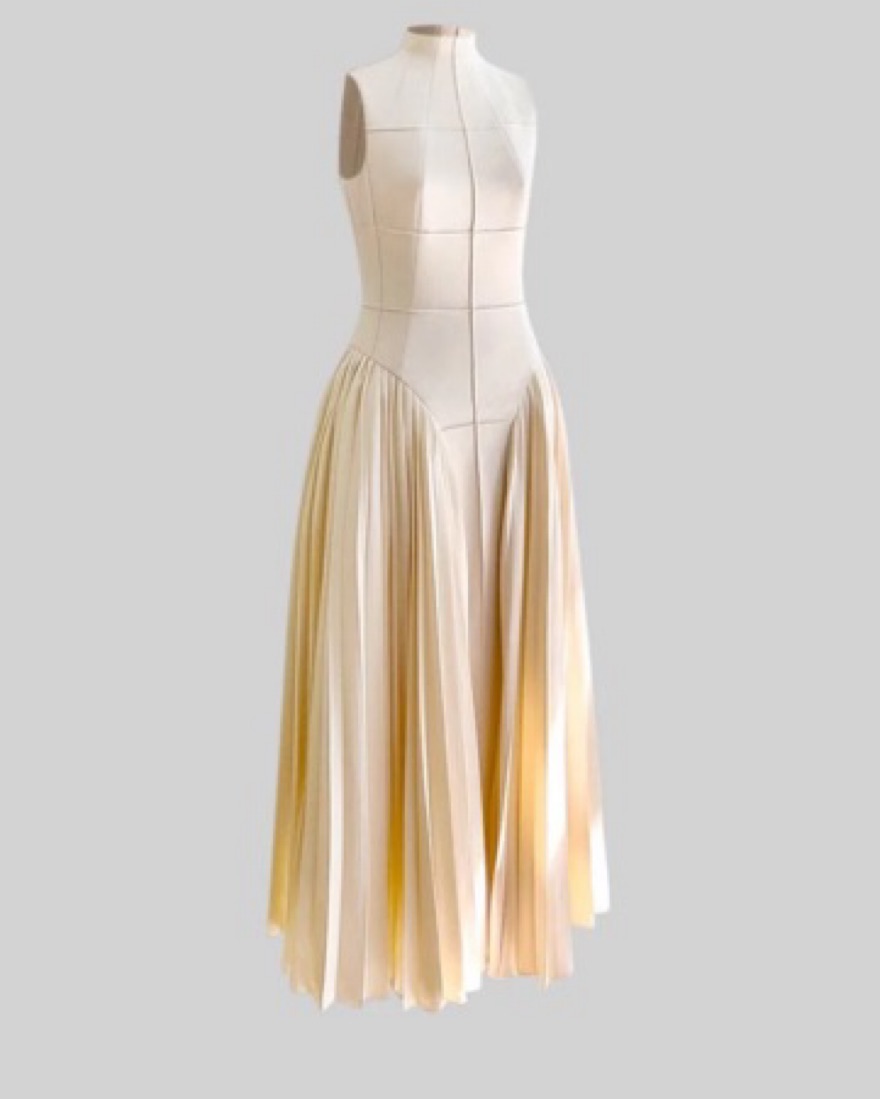 SLEEVELESS KNIT MIDI DRESS WITH PLIES  - Image 4