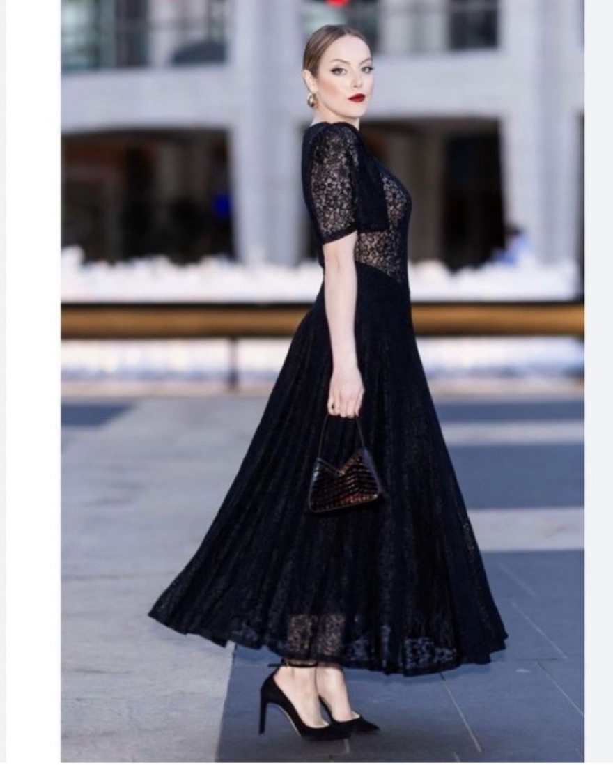 Black Lace Reformation Dress - Image 2
